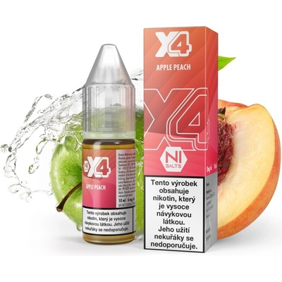 X4 Bar Juice Jablko a broskev 10 ml 20 mg