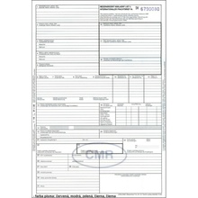Igaz 278 CMR Medzinár. nákl. list A4, samoprepis, 5 listov