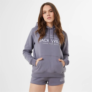 Image 1 of Jack Wills Суичър Jack Wills Hunston Graphic Logo Hoodie - Dusky Blue