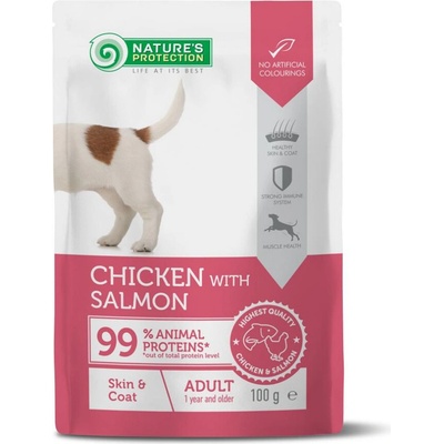 Natures Protection Prime dog adult skin&coat chicken&salmon 85 g