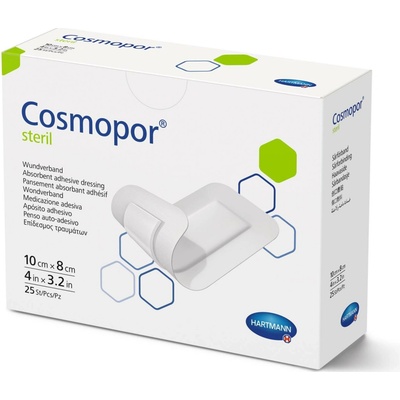Hartmann Cosmopor Steril 10 x 8 cm krytí na rány 25 ks