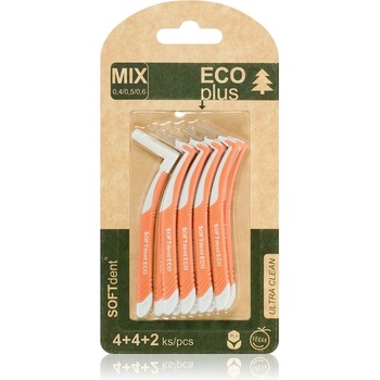 SOFTdent ECO Interdental brushes medzizubné kefky Mix 0,4/0,5/0,6 mmm 10 ks