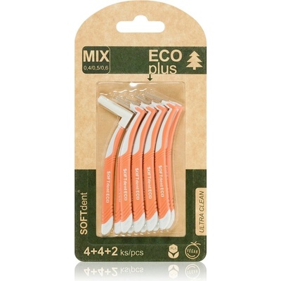 SOFTdent ECO Interdental brushes medzizubné kefky Mix 0,4/0,5/0,6 mmm 10 ks