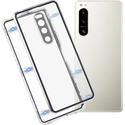 VSETKONAMOBIL 53989 Magnetický kryt 360 pre Sony Xperia 5 IV strieborný