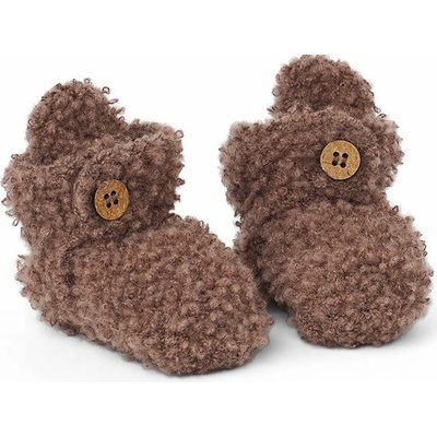 Smallstuff merino capačky pre deti bouclé rose brown