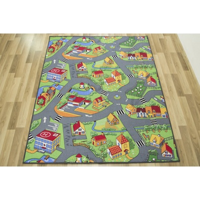 Nej-koberce Little Village Městečko s uličkami zelený