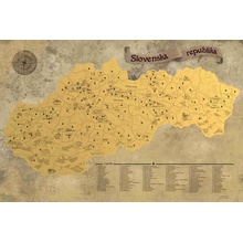 Giftio Stírací mapa Slovenská republika Deluxe XXL