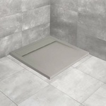 Radaway Teos C квадратно композитно душ корито 90x90 см, циментово-сиво (HTC9090-74)