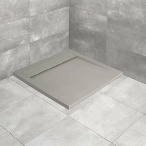 Radaway Teos C квадратно композитно душ корито 90x90 см, циментово-сиво (HTC9090-74)