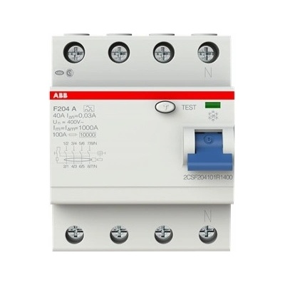 ABB Proudový chránič 4pólový 40A 30mA typ A F204A-40/003