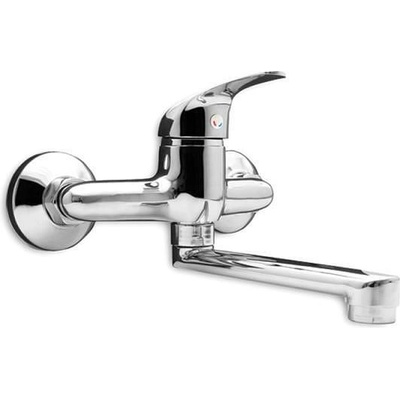 Forma Vita Стенен смесител за кухня, Crystal, Forma Vita, 80016-A, едноръкохватков с къс чучур (80016-A)