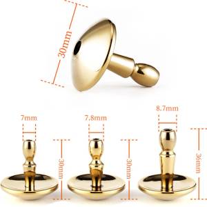 SuperLove Mushroom Urethral Plugs Set Gold