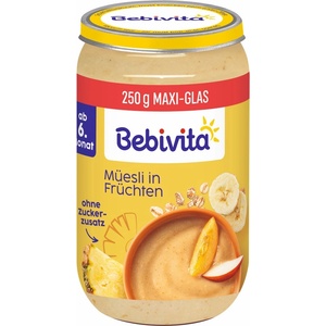Bebivita Био пюре Bebivita - Мюсли с плодове, 250 g (14007-01) - ozone