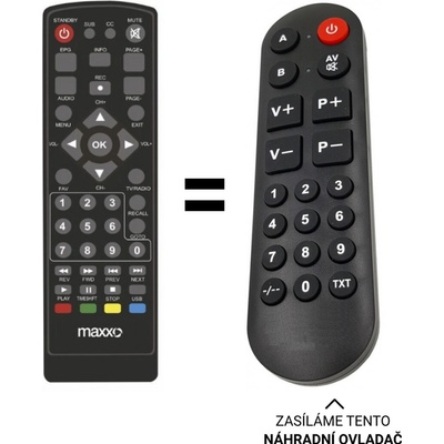 Dálkový ovladač Senior Maxxo HD DVB-T2