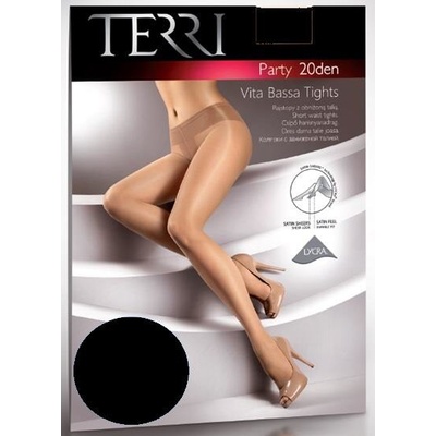 Terri PARTY 20 DEN luxusní elastické bokové punčochové kalhoty nero černá
