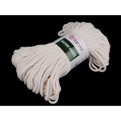Pletací příze Macrame Braided 250 g Varianta: 1 (752) krémová nejsvět., Balení: 1 ks 49663/121010/230854