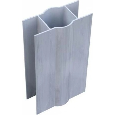 Oboustranný držák podhrabových desek 200x40 mm, na kulatý sloupek 48 mm, plastový