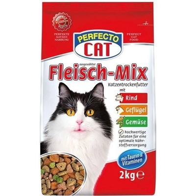 Perfecto Cat masový mix hovädzie + drůbeží 2 kg