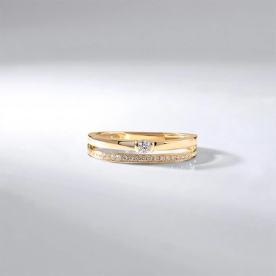 Lillian Vassago Zásnubní zlatý Prsten s brilianty LLV59 DR138Y