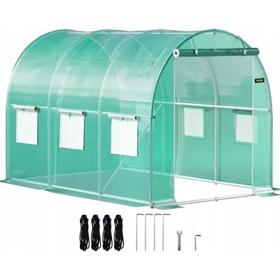 VEVOR Zahradní skleník 3x2,1x2,1 m Zelený