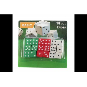 VETRO-PLUS Sada hracích kostek 18 ks