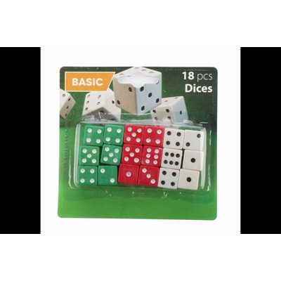 VETRO-PLUS Sada hracích kostek 18 ks