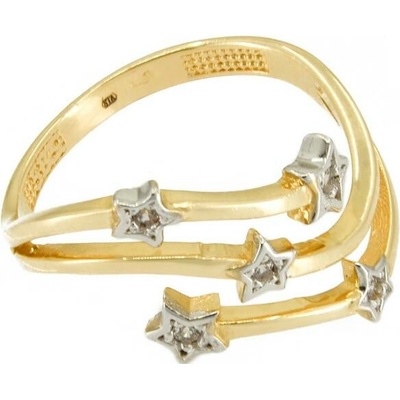 sZlato.cz 3382 Zlatý dámský prsten v kombinaci žlutého a bílého zlata