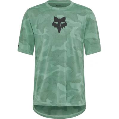 FOX Racing Мъжка фланелка с къс ръкав за колоездене FOX Racing Ranger Tru Dri S/S Jersey Cycling jersey - Pine (056-3244-1511)