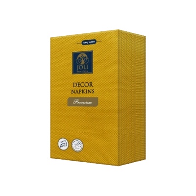 Joli Цветни плътни салфетки 1/8 Premium 33/40-жълто (1/8342)