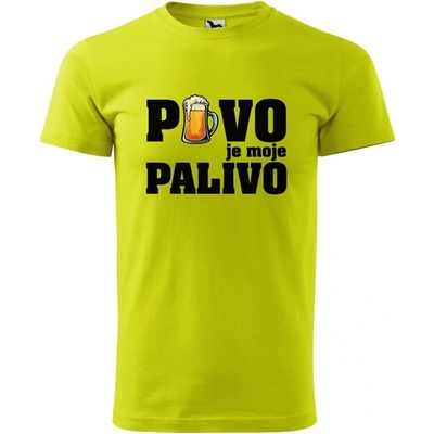 Dobrý Triko pánské tričko Pivo je moje palivo Limetková