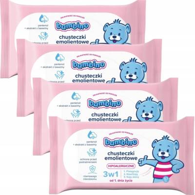 Bambino zvláčňujúce obrúsky 3v1 4 x 57 ks
