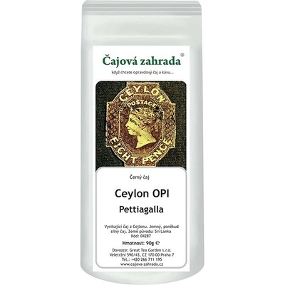 Čajová zahrada Ceylon OPI Pettiagalla černý čaj 0,5 kg