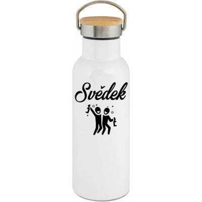 123TRIKO termoska Svědek. Bílý tisk 500 ml