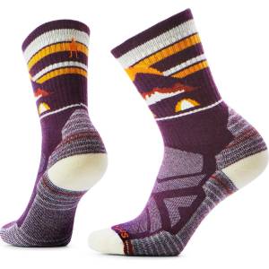 Smartwool Дамски туристически чорапи Smartwool Women's Hike Light Cushion New Pattern Crew Socks Walking socks - Purple Iris - размер 38-41 (EU) (201-8346-0612)