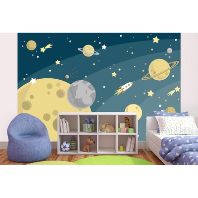 DIMEX ART Самозалепваща се флизелинова фототапета космически фон 375 x 250 см