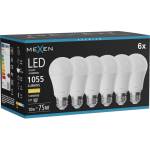 Mexen Nova 6x LED крушка E27, A60, 10W, Топла - 3000K, 1055 lm - L100-E27-1030-01x06 (L100-E27-1030-01x06)