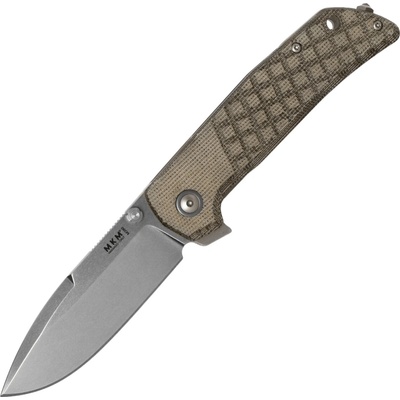 MKM MAXIMO Titanium frame and green canvas Micarta handle BÖHLER M390 MK MM-GCT