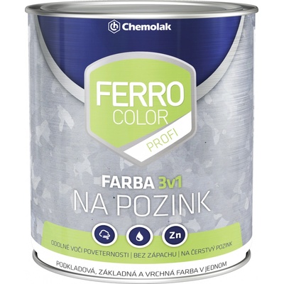 Chemolak Ferro color profi 3v1 1999 čierny 0,75L
