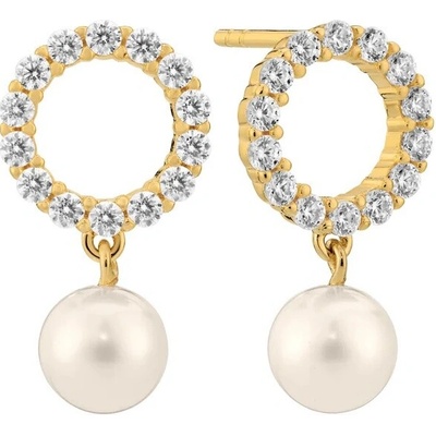 Sif Jakobs Elegantné náušnice s perlami Biella SJ-E2430-PCZ-YG