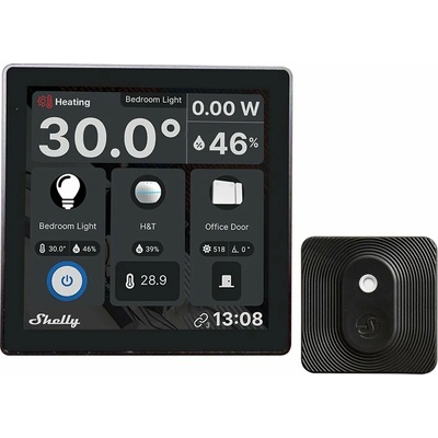 Shelly Wall Display + BLU H&T Slonovina dotykový nástenný panel s relé 5A (WiFi, Bluetooth), Biely SHELLY-WD-WHITE-X1-BLU-HT-1883