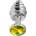 Sensual Метално дилдо Butt Plug с оребрение "SILVER HONEY LEMON" 8 см. Размер - M
