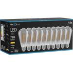 Mexen Vintis 10x LED нажежаема жичка, E27, ST64, 10W, Топло - 2700K, 780 lm, опушено стъкло (L152-E27-1027-70x10)