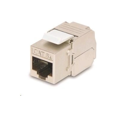 Keystone Cat6A, STP, samozařezávací se zaklapnutím, stříbrný