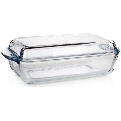 Pasabahce Borcam Pekáč skleněný hranatý s víkem 2,8 l