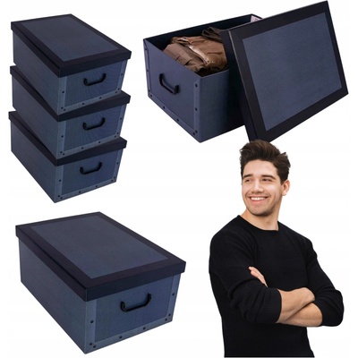 AB Line 23561DI Úložný box kartónový Classic blue maxi 51x37x24 cm
