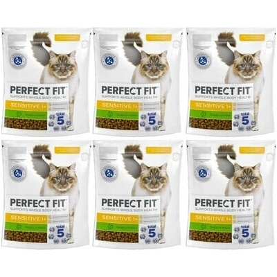 PERFECT FIT Sensitive 1+ bohaté na morčacie mäso 6 x 750 g