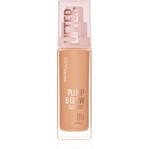 Maybelline new york Lifter Plump & Glow озаряващ фон дьо тен за естествен вид цвят 119 30ml