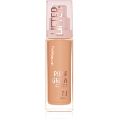 Maybelline new york Lifter Plump & Glow озаряващ фон дьо тен за естествен вид цвят 119 30ml