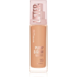 Maybelline new york Lifter Plump & Glow озаряващ фон дьо тен за естествен вид цвят 119 30ml