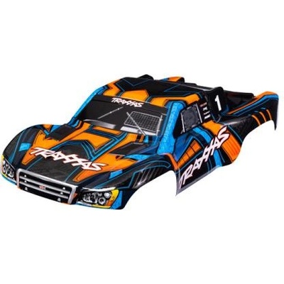 Traxxas каросерия Slash 4X4 оранжево-синя (безщипкова)